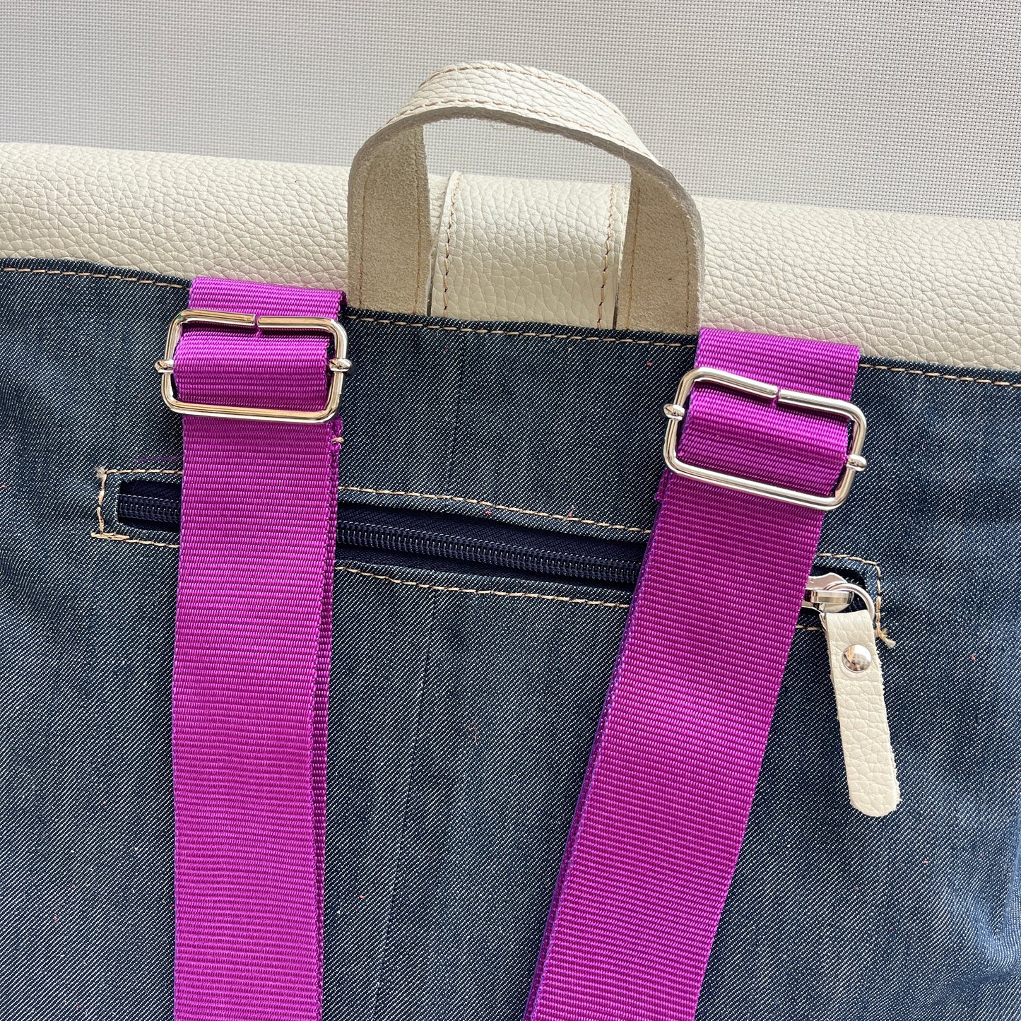 Mochila Top Caomka Recycled ♻️ Jeans · Pieza Única 15364