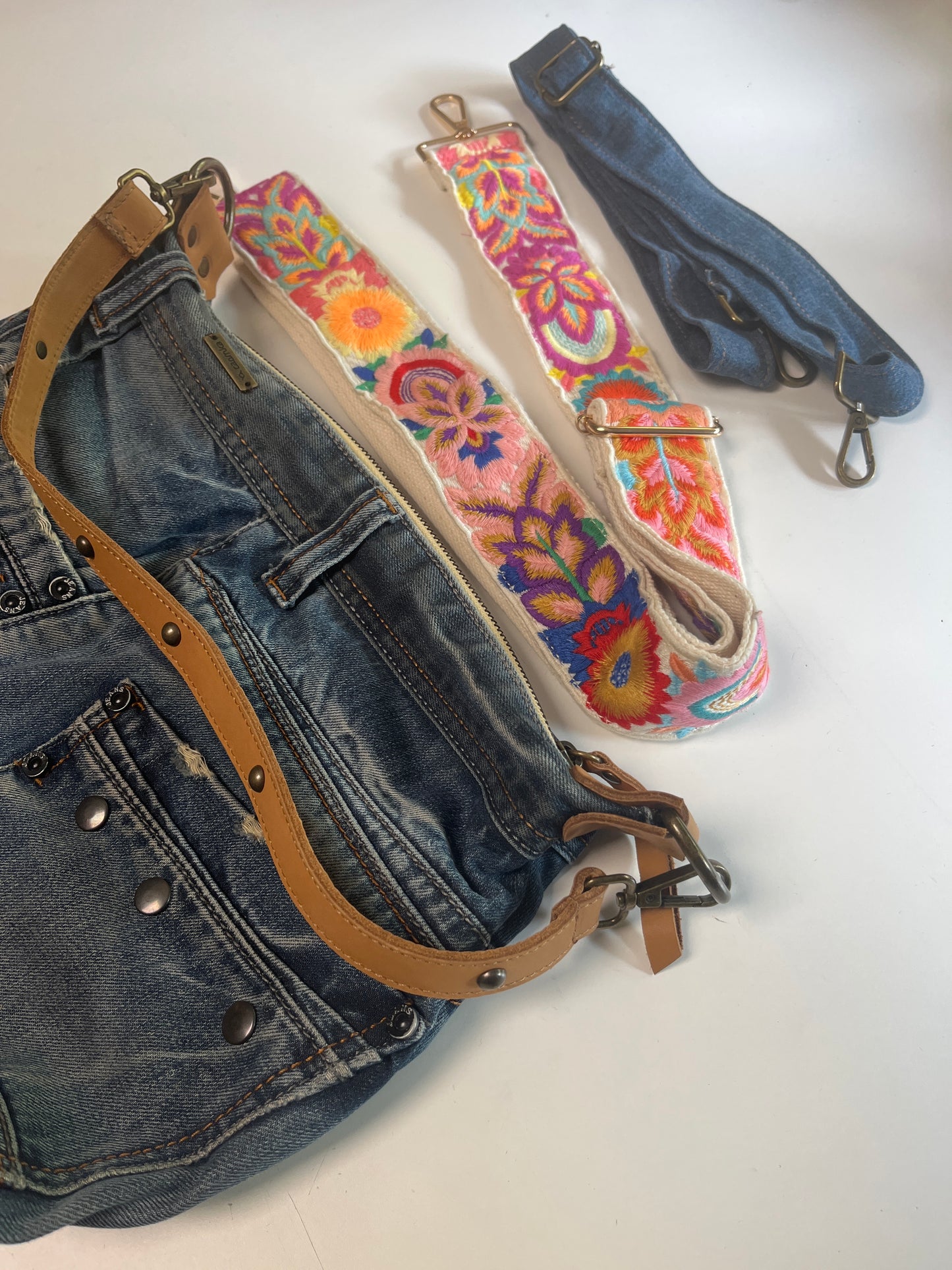 Bolso, bandolera vaquero · Multifunción · ♻️ Jeans Recycled ♻️ · Pieza Única Núm. 17882