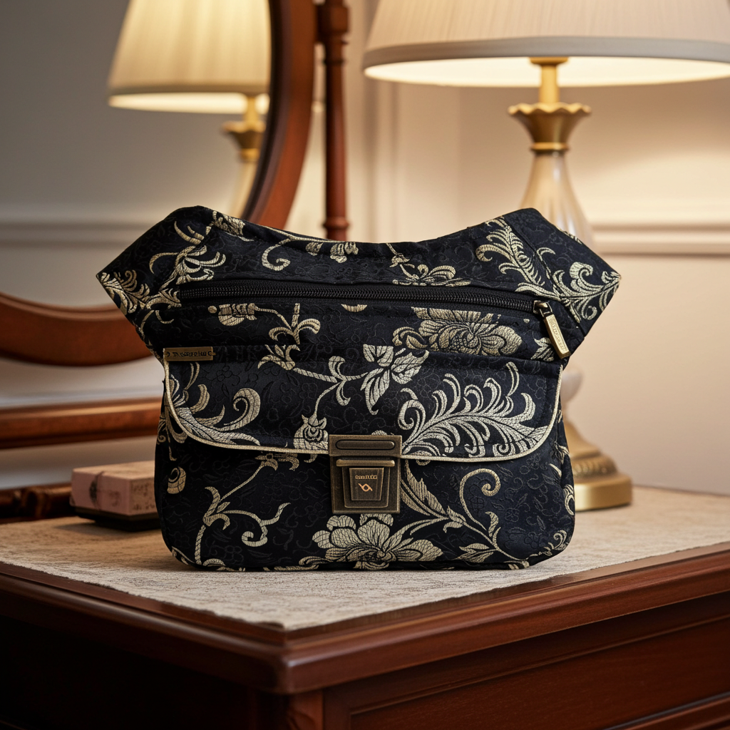 Riñonera "Elegant Luxury India Golden" + Bolsillo trasero · Pieza Única Núm. 19181