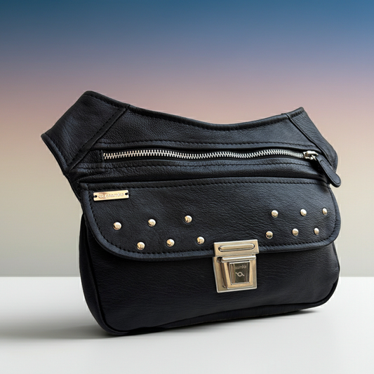 BioCuir Classic Black &amp; Silver BioCuir® Natural Leather Exclusive Piece No. 6678