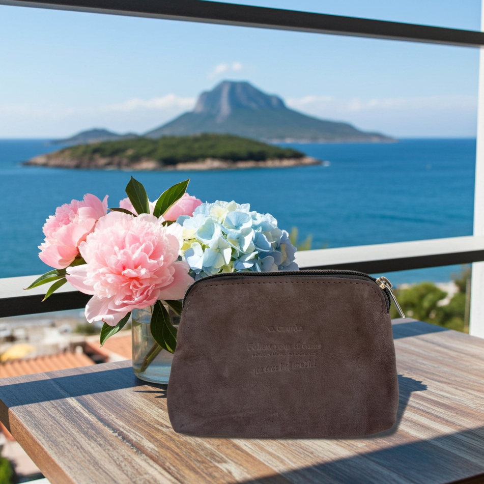 CAOMKA Flat Coin Purse Natürliches BioCuir®-Leder Exklusivstück Nr. 13177
