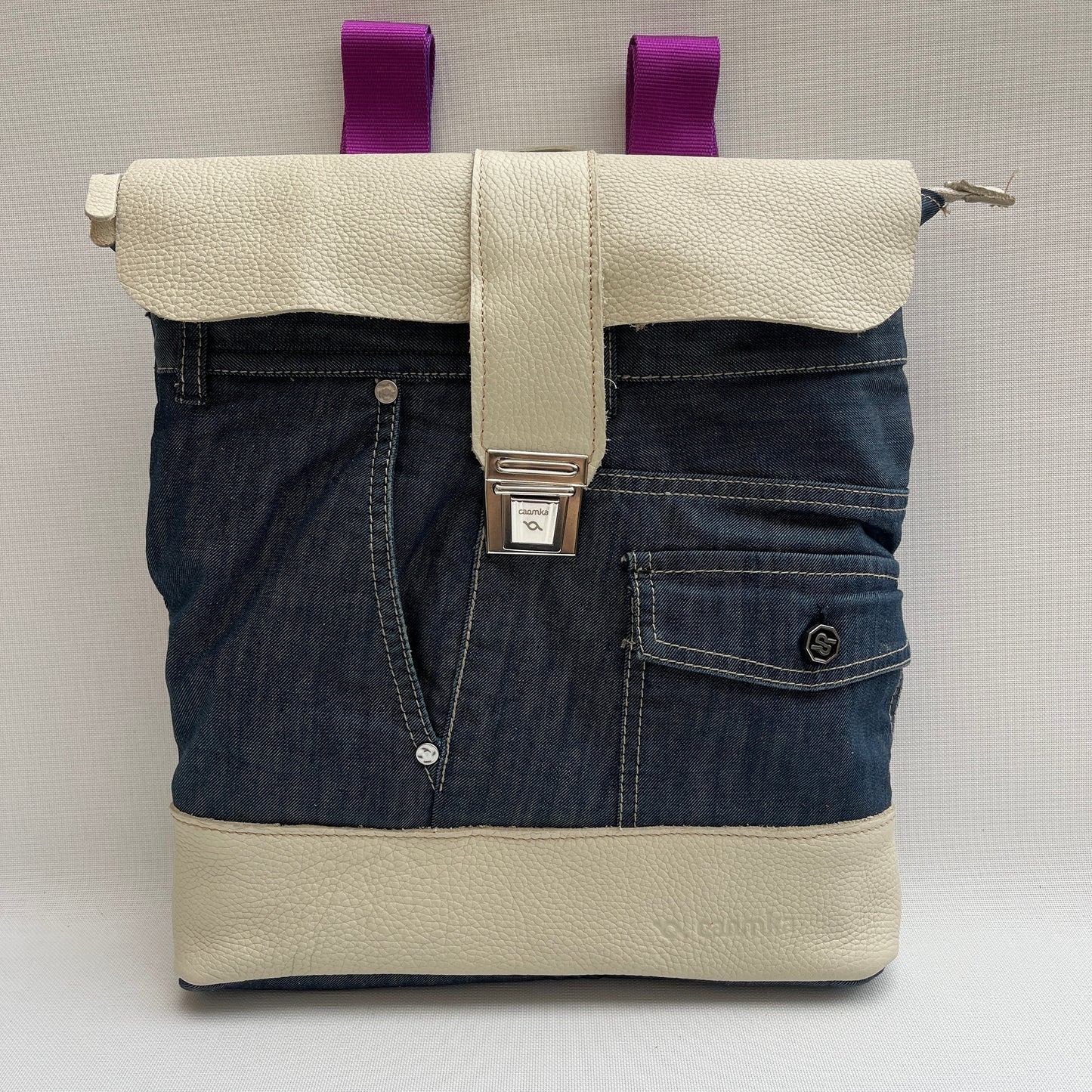 Mochila Top Caomka Recycled ♻️ Jeans · Pieza Única 15364