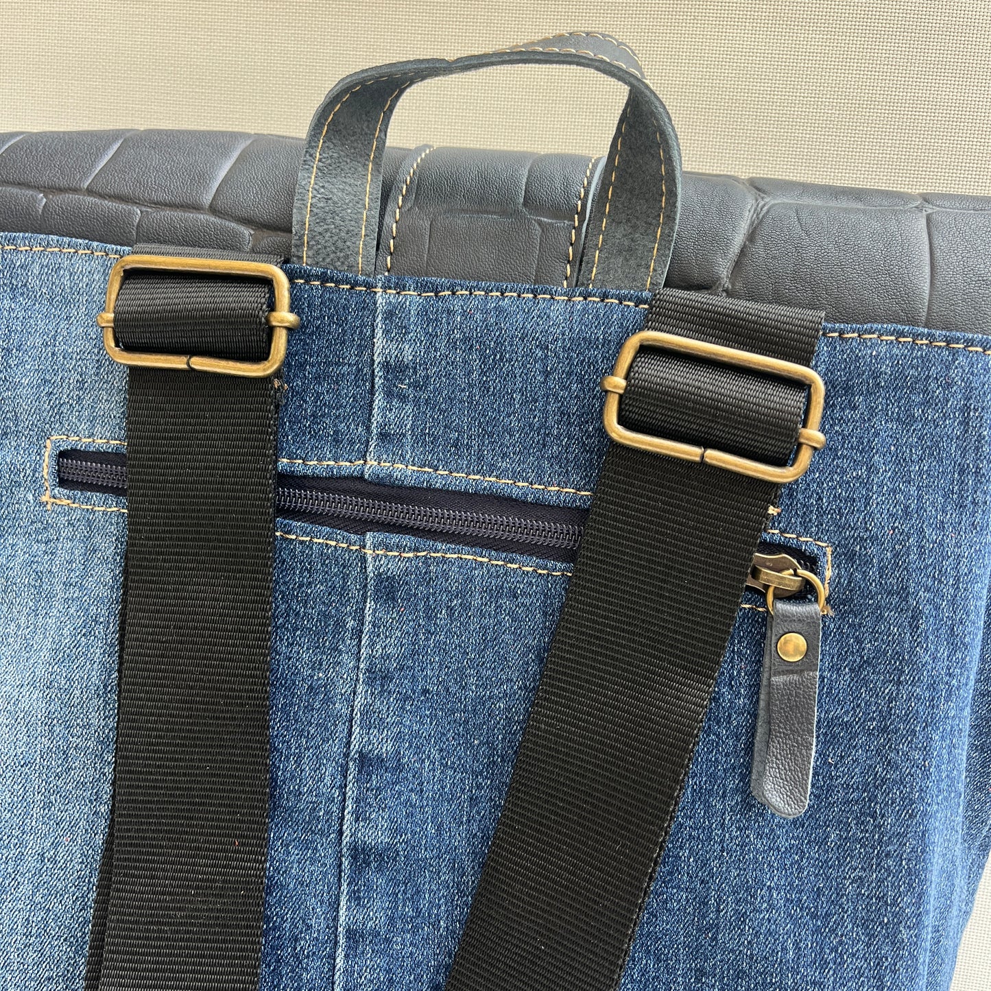 Mochila Top Caomka Recycled ♻️ Jeans · Pieza Única 15365