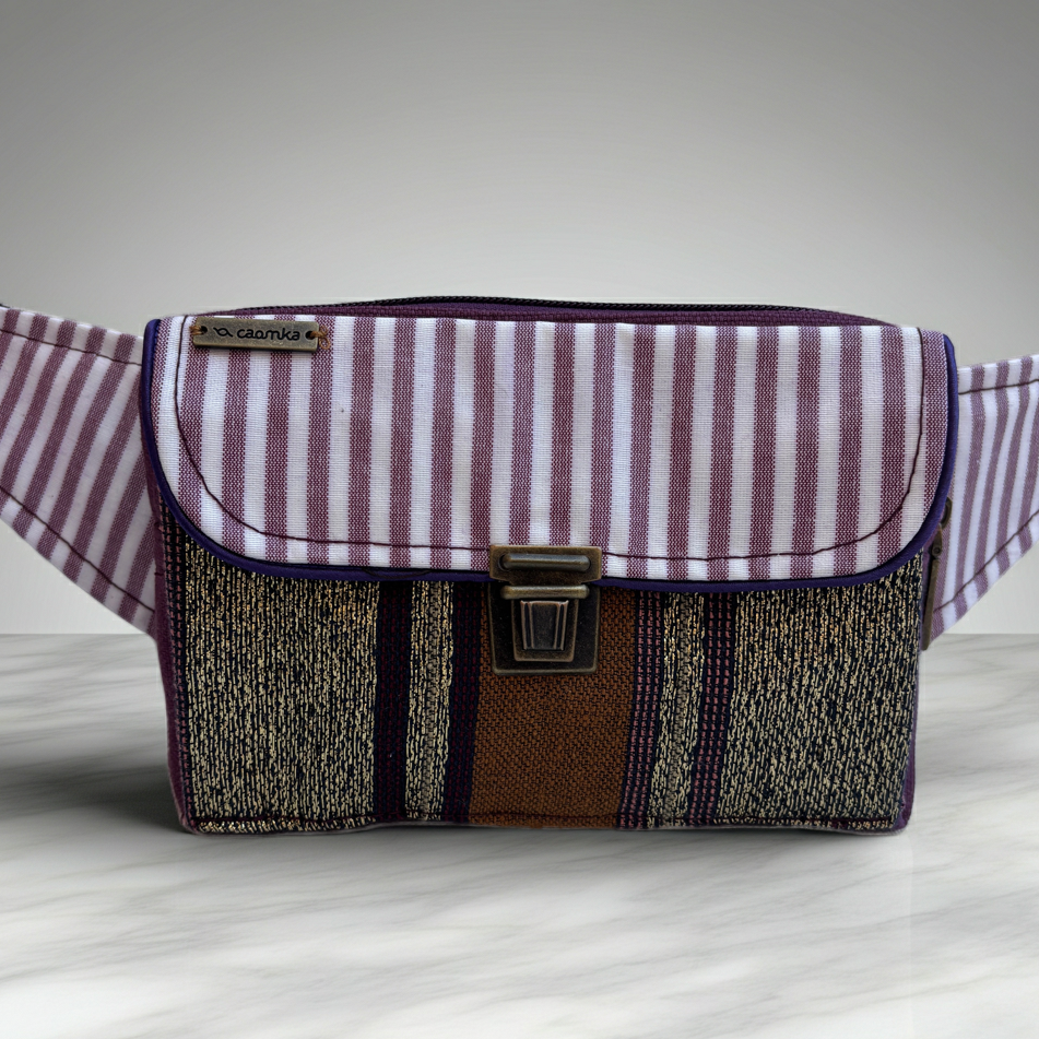 Riñonera Urban "Golden Mauve Lines II" · Pieza Única Núm. 18995