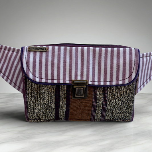 Riñonera Urban "Golden Mauve Lines II" · Pieza Única Núm. 18995