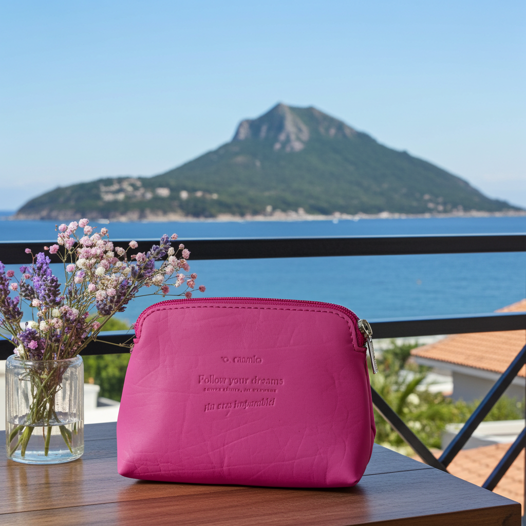 CAOMKA Flat Coin Purse Natürliches BioCuir®-Leder Exklusivstück Nr. 13177