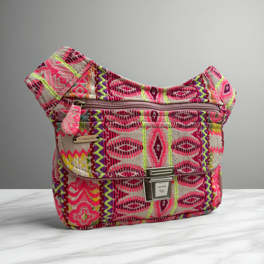 Riñonera "Pink Energy Tribe" + Bolsillo trasero · Pieza Única Núm. 18968