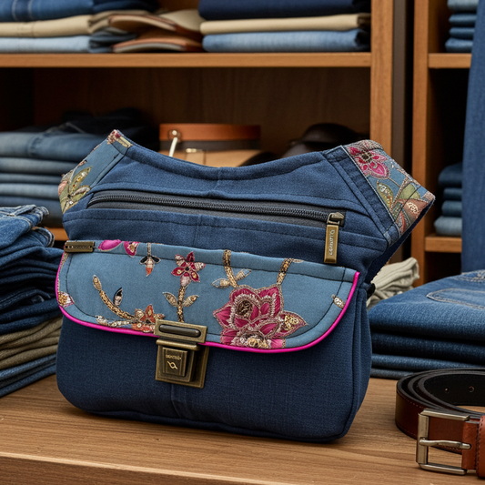 Riñonera “Special India ♻️ Jeans Recycled ♻️ ” · Pieza Única Núm. 18714