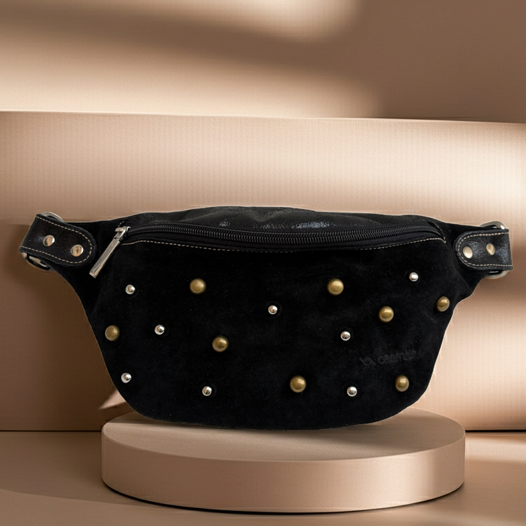 Riñonera RetroChic "Elegant Black Party 2026" · Piel / Cuero · Pieza Exclusiva Núm. 18222