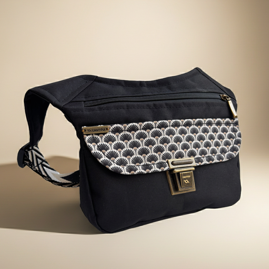 Riñonera "Special Japanese Waves" + Bolsillo trasero · Impermeable · Pieza Exclusiva Núm. 18625