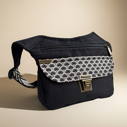 Riñonera "Special Japanese Waves" + Bolsillo trasero · Impermeable · Pieza Exclusiva Núm. 18625