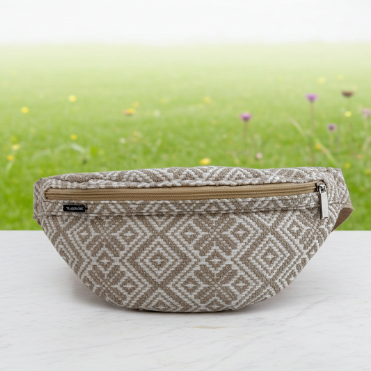 Riñonera - Bandolera Retrochic Mónica “Natural Sand” · Pieza Única Núm. 19155