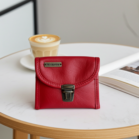 CAOMKA Coin Holder Natural BioCuir® Leather Exclusive Piece No. 12375