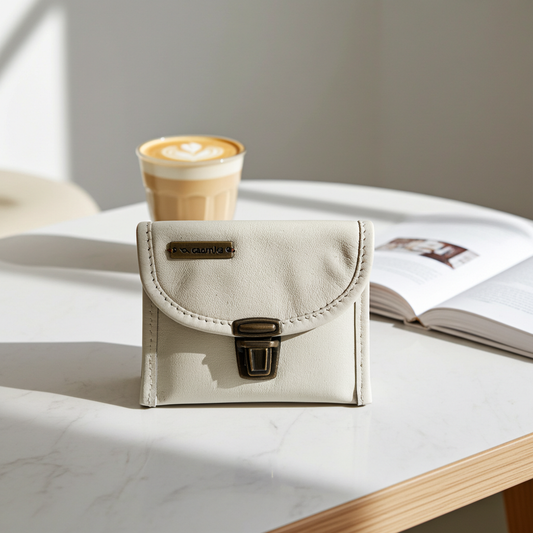 CAOMKA Coin Holder Natural BioCuir® Leather Exclusive Piece No. 12375