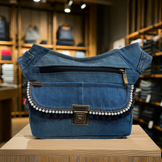 Riñonera Plus ♻️ Jeans Recycled ♻️ · Pieza Única Núm. 18013