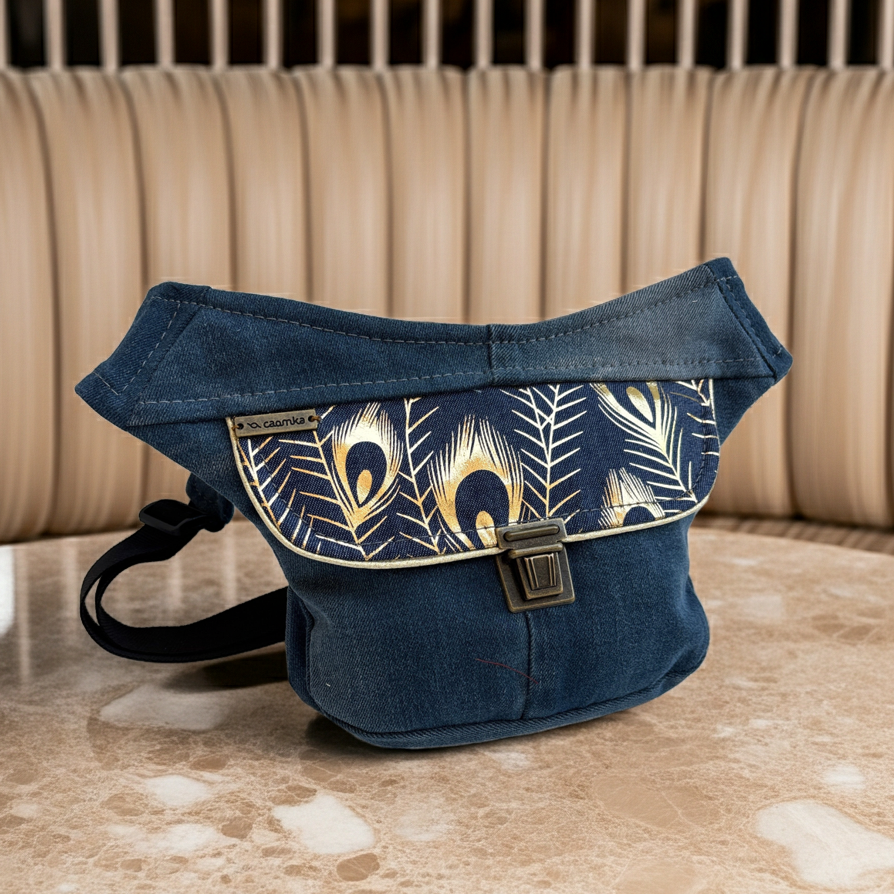 Riñonera Mini "Special Jeans Recycled" + Bolsillo trasero extra · Pieza Única Núm. 18372
