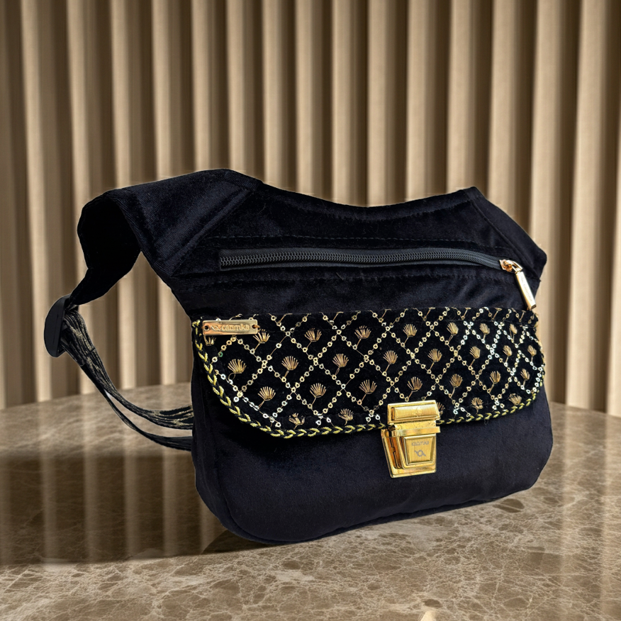 Riñonera "Elegant Luxury India Velvet Top" · Pieza Exclusiva Núm. 18397