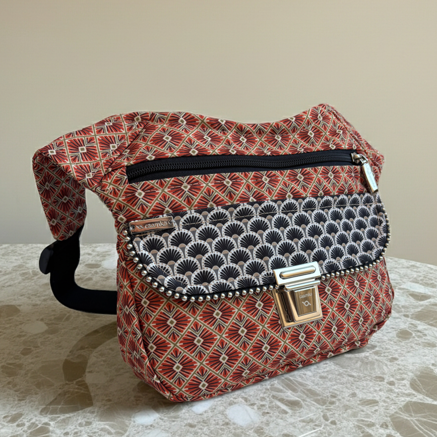 Riñonera "Special Japanese Waves" + Bolsillo trasero · Impermeable · Pieza Única Núm. 18320