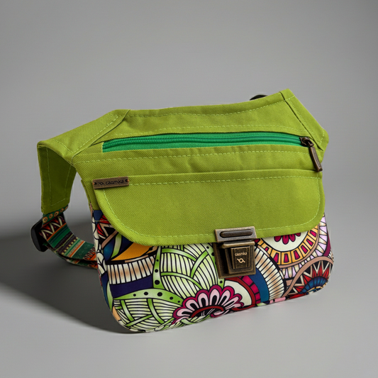 Riñonera "Mandalas Green Top" · Impermeable · Pieza Única Núm. 18162