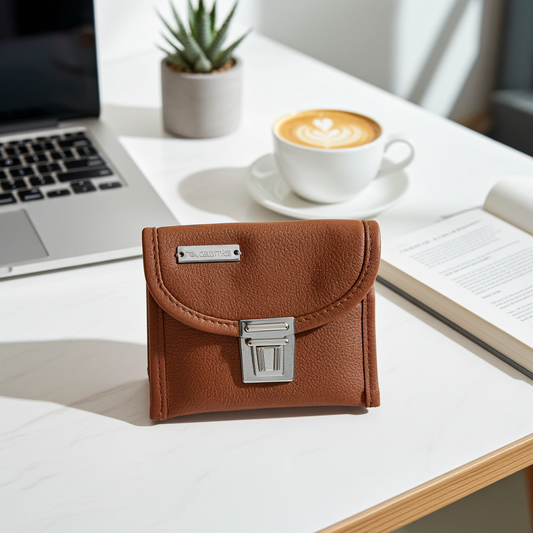 CAOMKA Coin Holder Natural BioCuir® Leather Exclusive Piece No. 12375