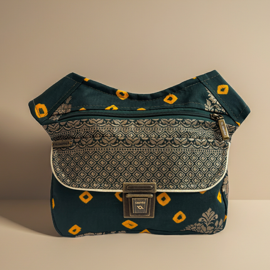 Riñonera "Special Green & Golden India" · Pieza única Núm. 18567