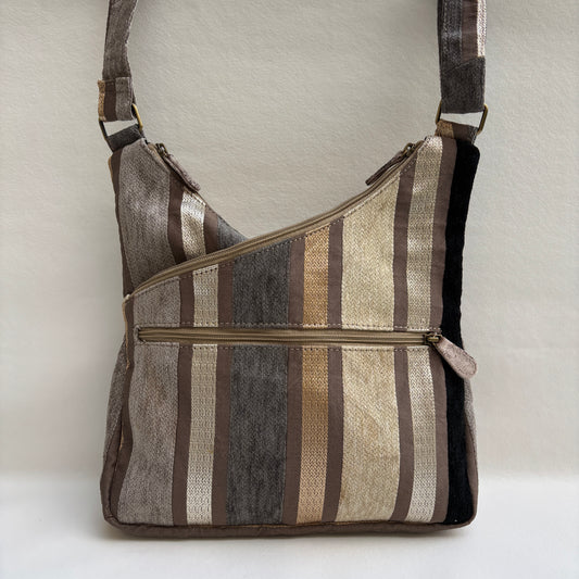 Bolso Bandolera Súper Caomka "Natural Stripes" · Pieza Única Núm. 19260