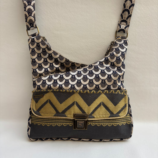 Bolso Bandolera Súper Caomka "Art Déco Midnight" · Pieza Única Núm. 19259