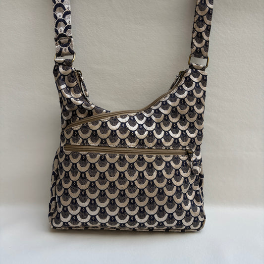 Bolso Bandolera Súper Caomka "Art Déco Midnight" · Pieza Única Núm. 19259