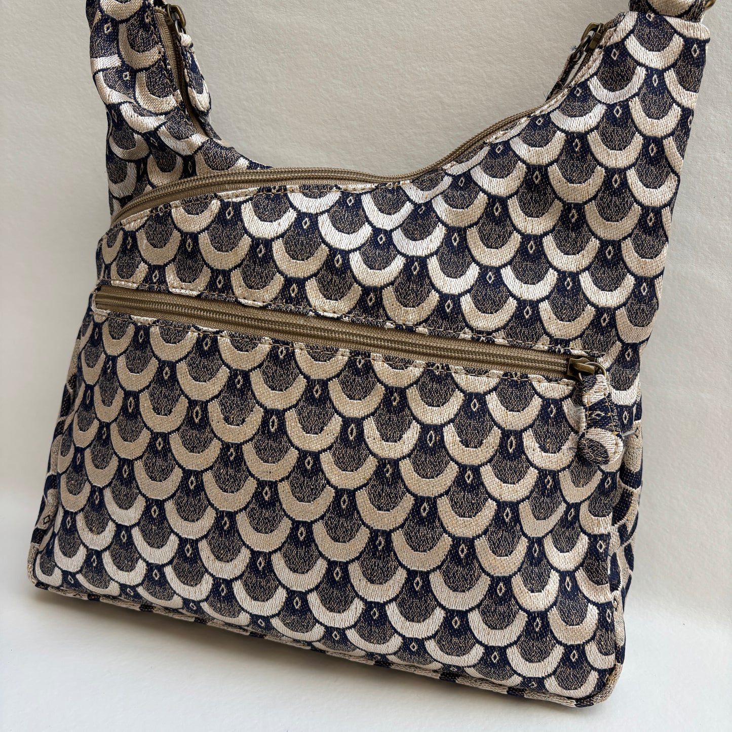 Bolso Bandolera Súper Caomka "Art Déco Midnight" · Pieza Única Núm. 19259