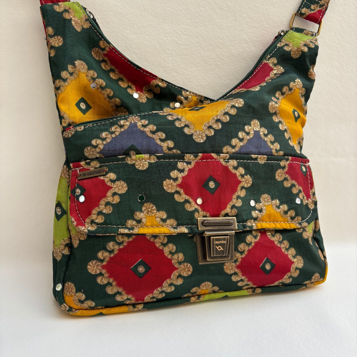 Bolso Bandolera Súper Caomka "Royal Gujarat" · Pieza Única Núm. 19258