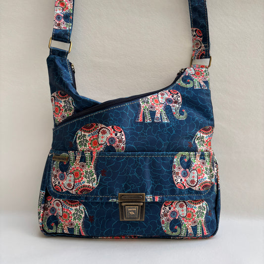 Bolso Bandolera Súper Caomka "Bohemian Elephants" · Pieza Única Núm. 19257