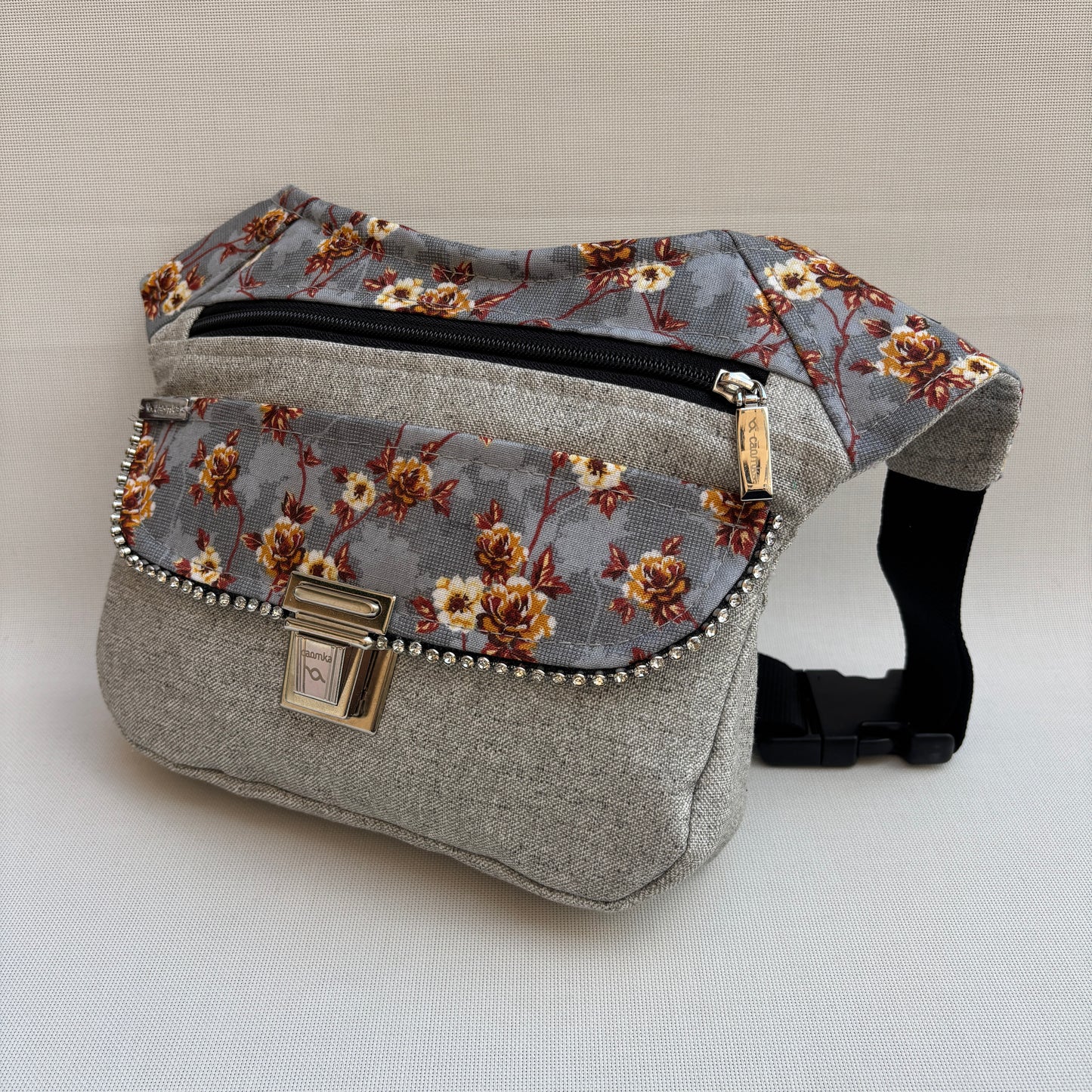 Riñonera "Special Flowers India" + Bolsillo trasero · Pieza Única Núm. 18463