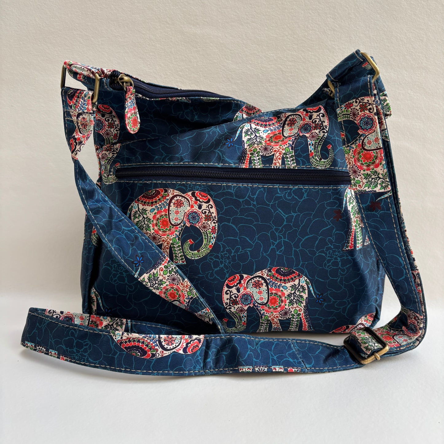 Bolso Bandolera Súper Caomka "Bohemian Elephants" · Pieza Única Núm. 19257