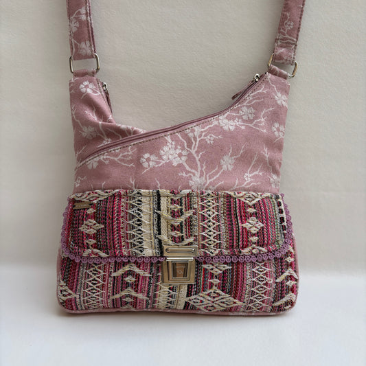Bolso Bandolera Súper Caomka "Special Sakura Boho" · Pieza Única Núm. 19252