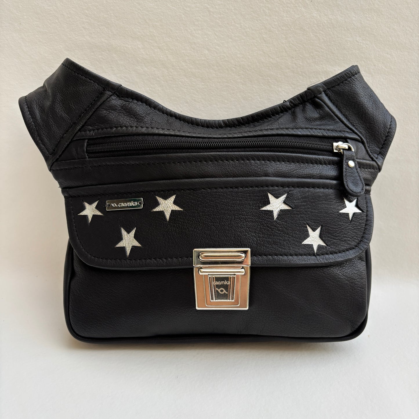 Riñonera "Special Black Stars" + Bolsillo trasero · Piel · Pieza Única Núm. 19311