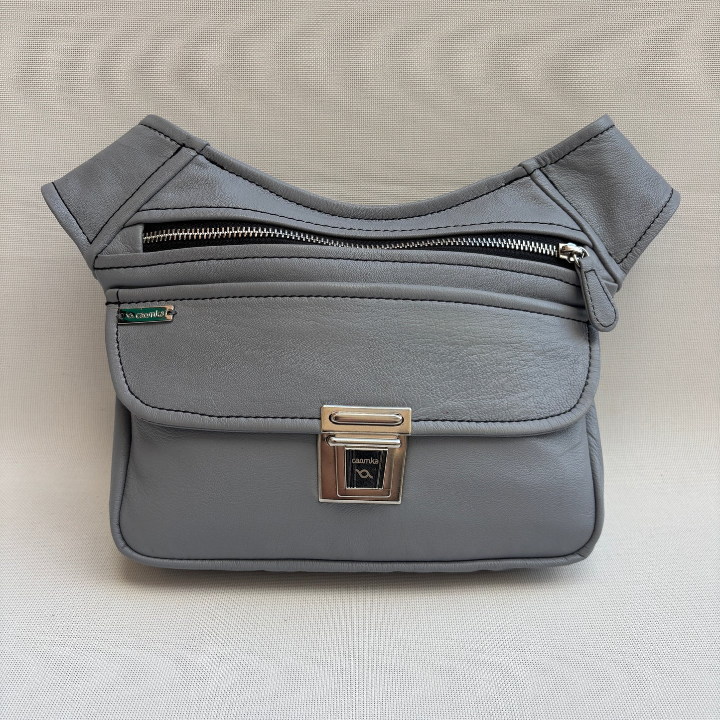 BioCuir Classic Black &amp; Silver BioCuir® Natural Leather Exclusive Piece No. 6678