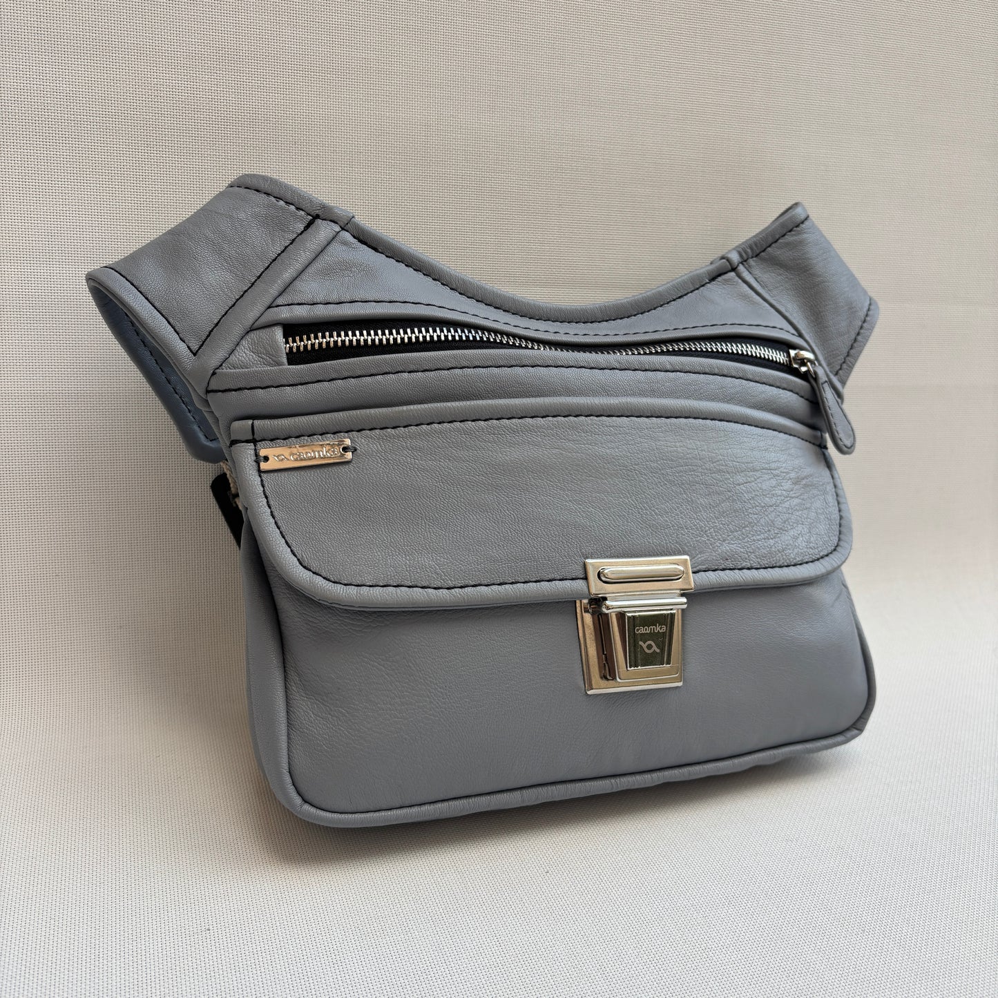 BioCuir Classic Black &amp; Silver BioCuir® Natural Leather Exclusive Piece No. 6678