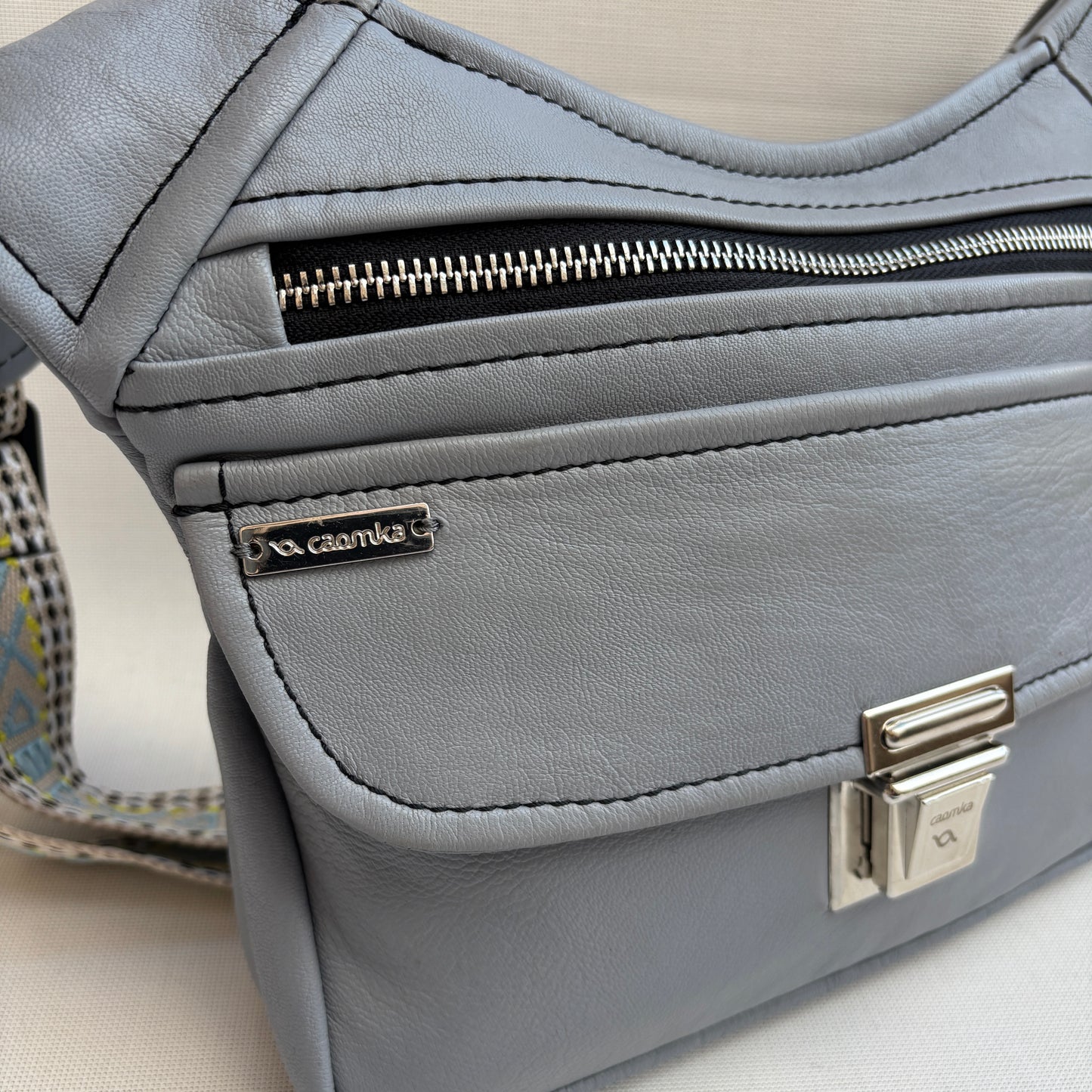 BioCuir Classic Black &amp; Silver BioCuir® Natural Leather Exclusive Piece No. 6678