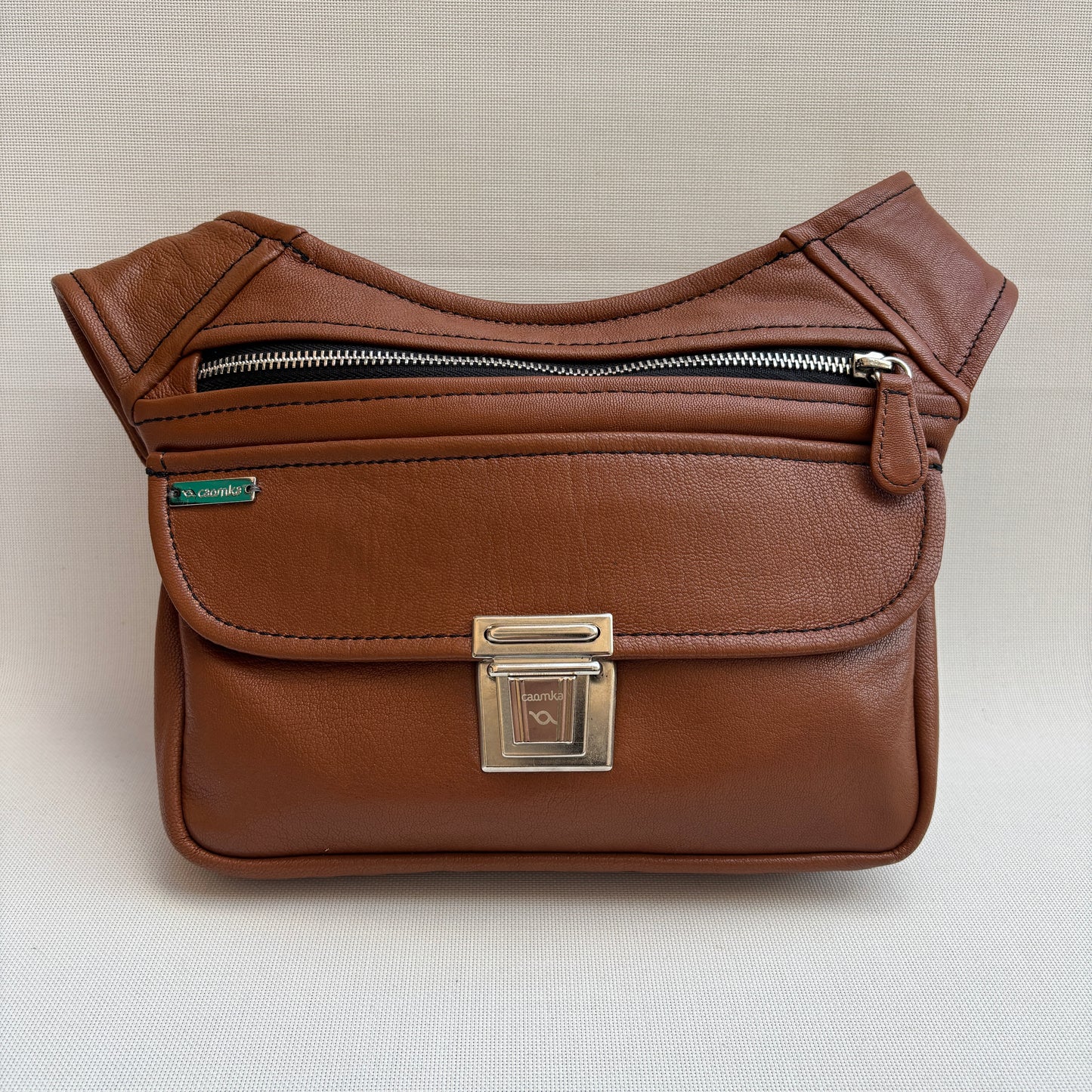 BioCuir Classic Black &amp; Silver BioCuir® Natural Leather Exclusive Piece No. 6678