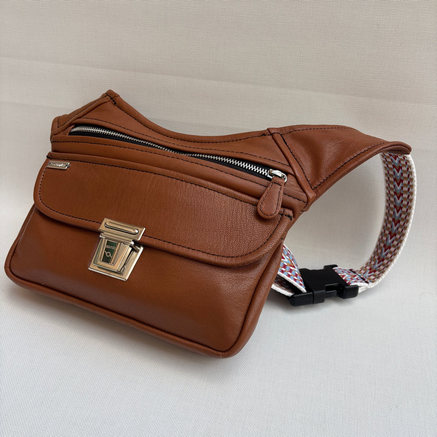 BioCuir Classic Black &amp; Silver BioCuir® Natural Leather Exclusive Piece No. 6678