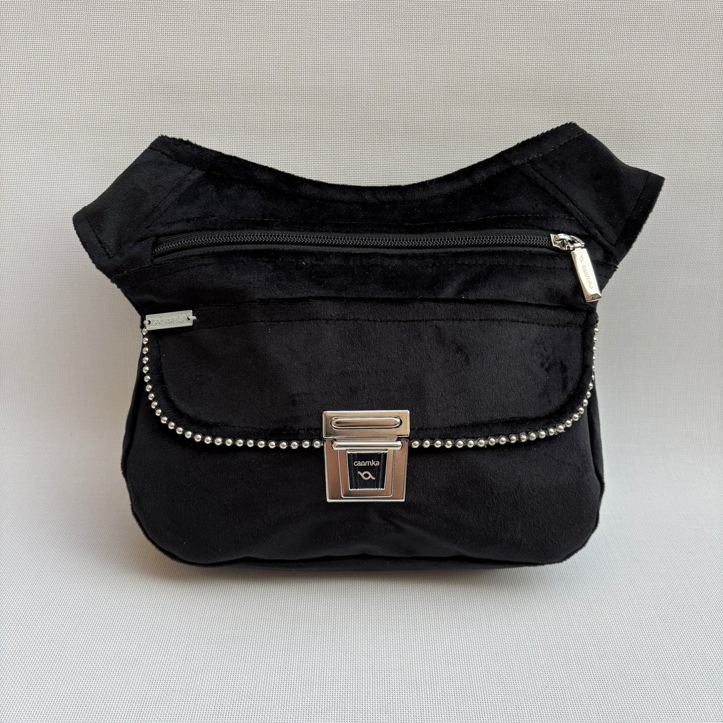 Riñonera "Elegant Black Top" · Terciopelo · Pieza Única Núm. 16916