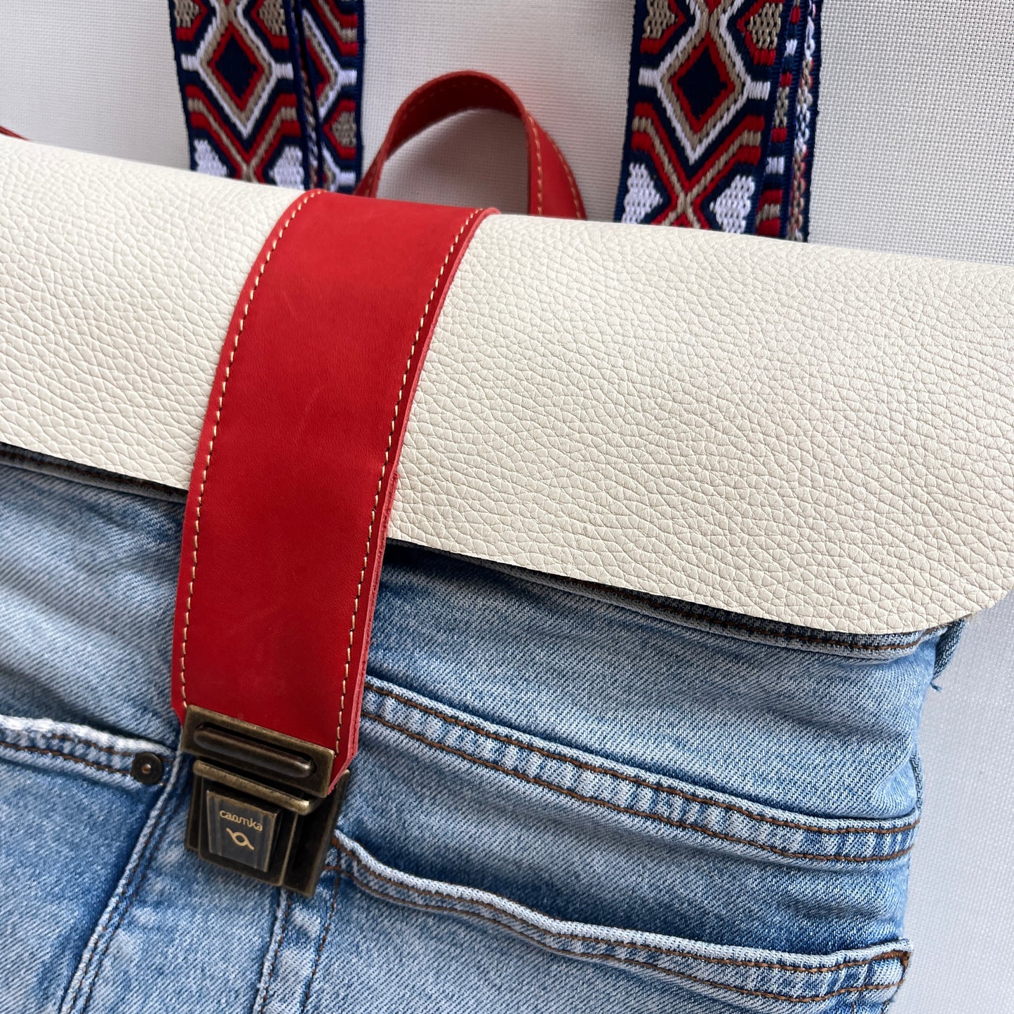 Mochila Top Caomka Recycled ♻️ Jeans · Pieza Única 15241