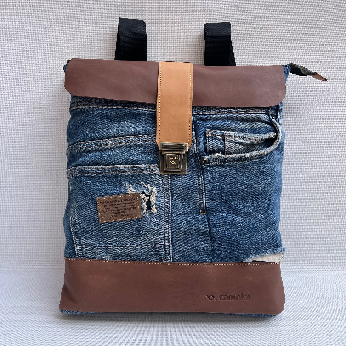Mochila Top Caomka Recycled ♻️ Jeans · Pieza Única 15242