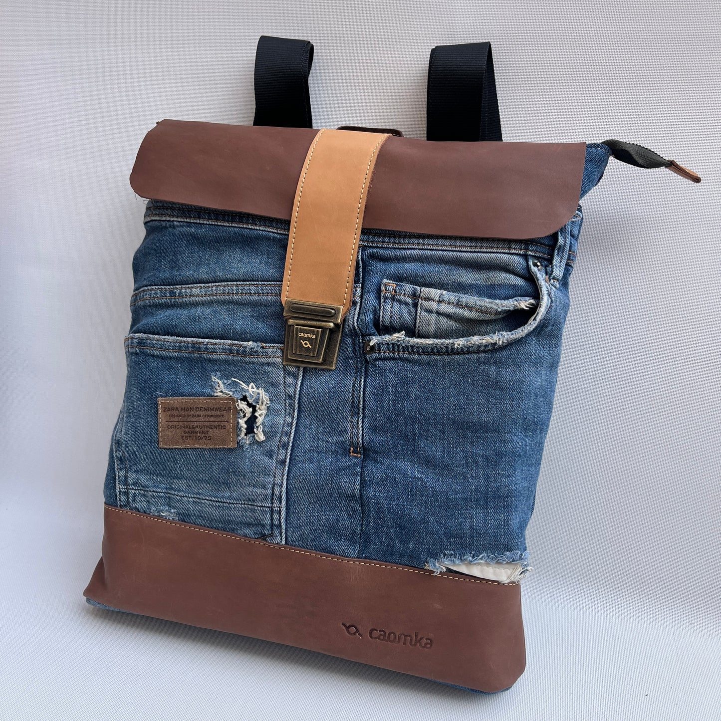 Mochila Top Caomka Recycled ♻️ Jeans · Pieza Única 15242