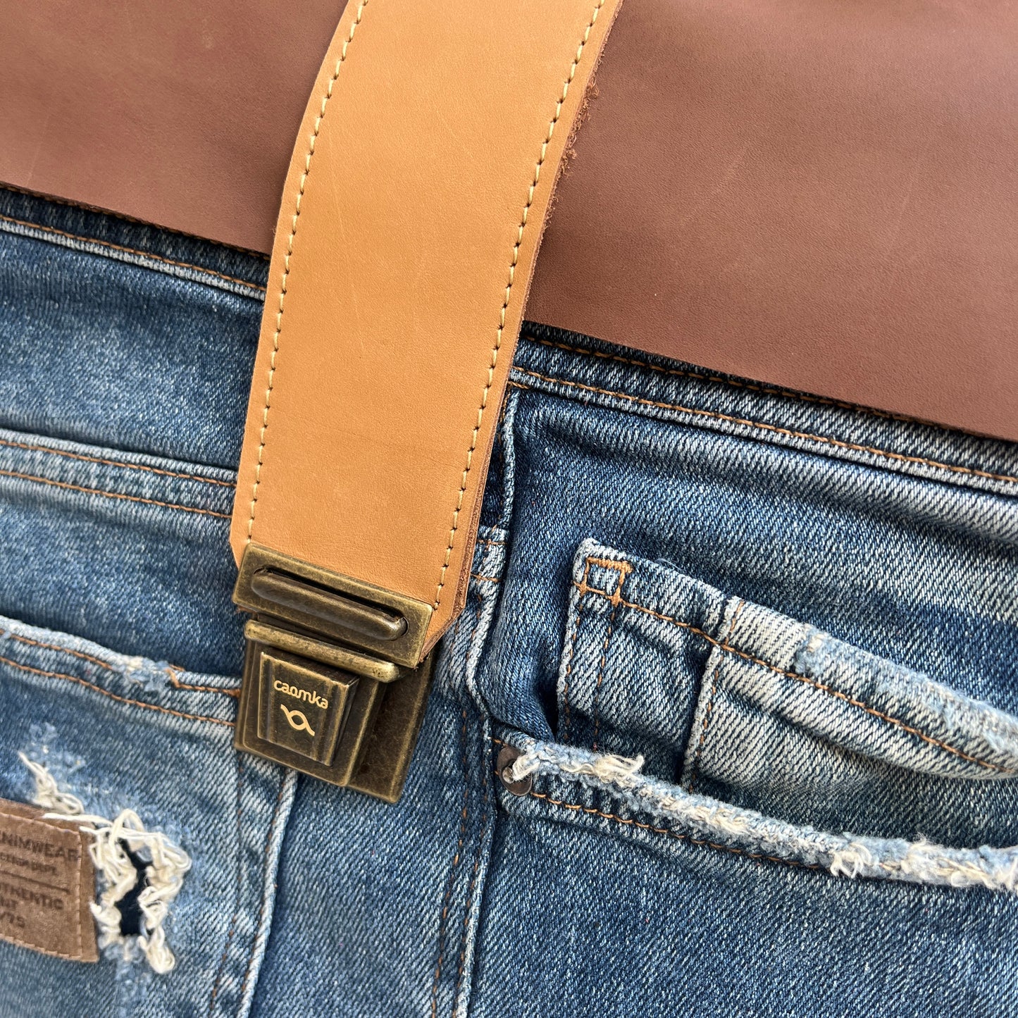 Mochila Top Caomka Recycled ♻️ Jeans · Pieza Única 15242