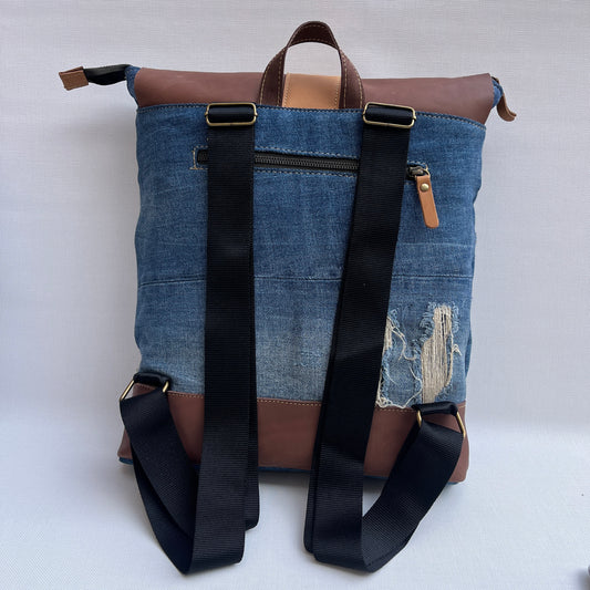 Mochila Top Caomka Recycled ♻️ Jeans · Pieza Única 15242