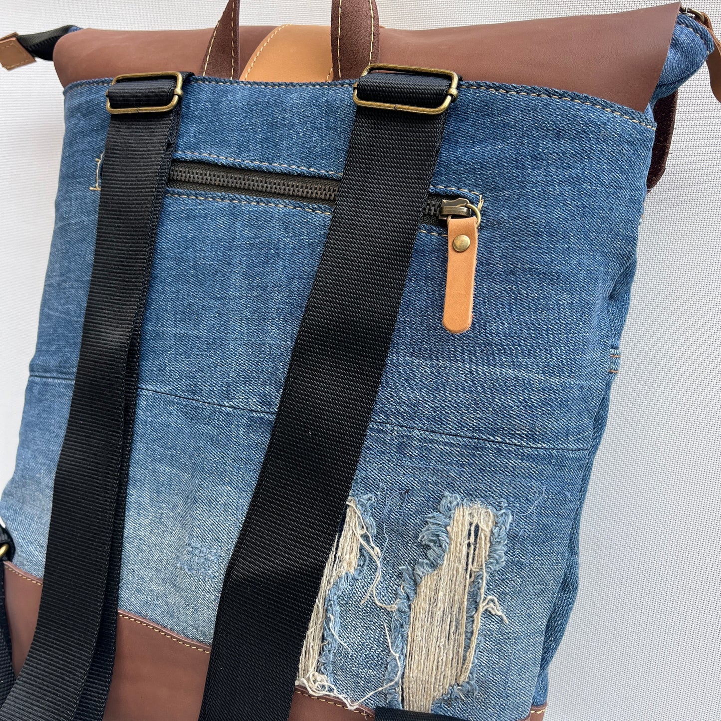 Mochila Top Caomka Recycled ♻️ Jeans · Pieza Única 15242