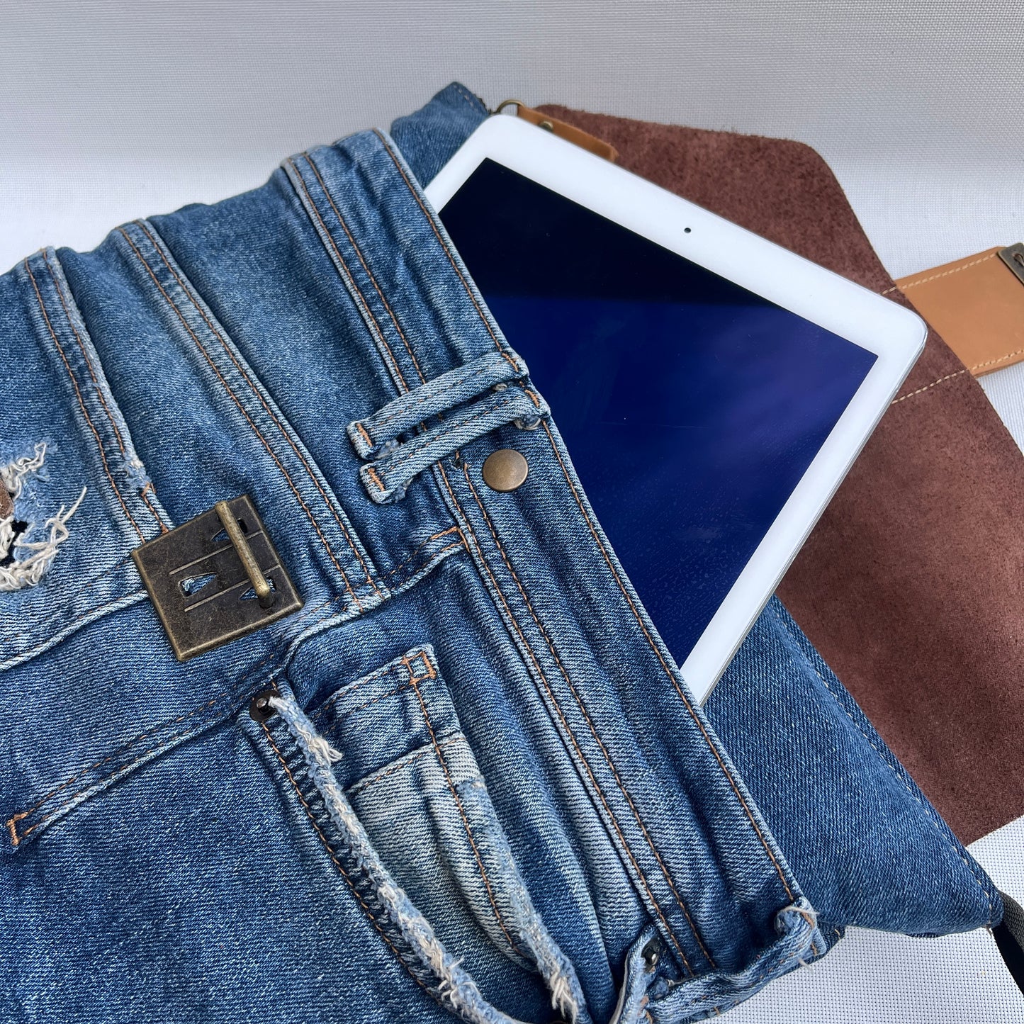 Mochila Top Caomka Recycled ♻️ Jeans · Pieza Única 15242