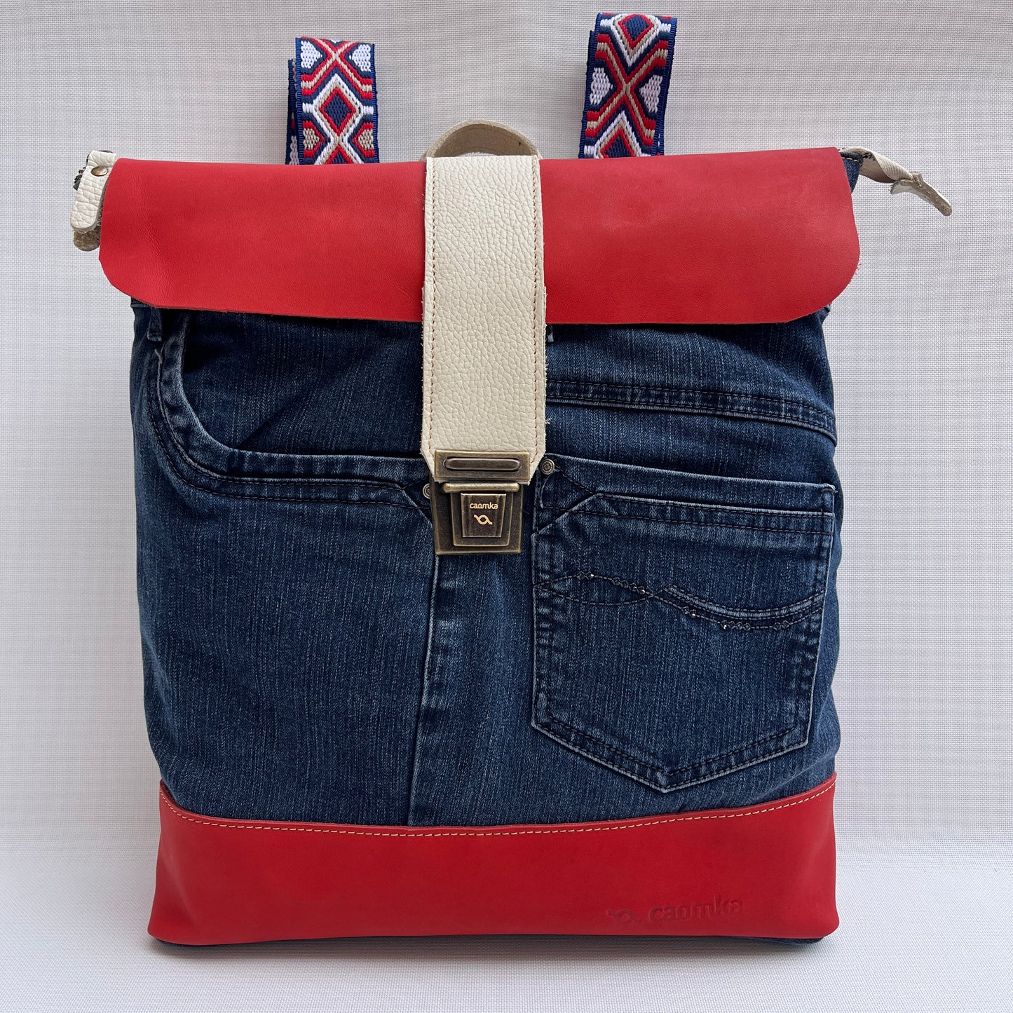 Mochila Top Caomka Recycled ♻️ Jeans · Pieza Única 15243