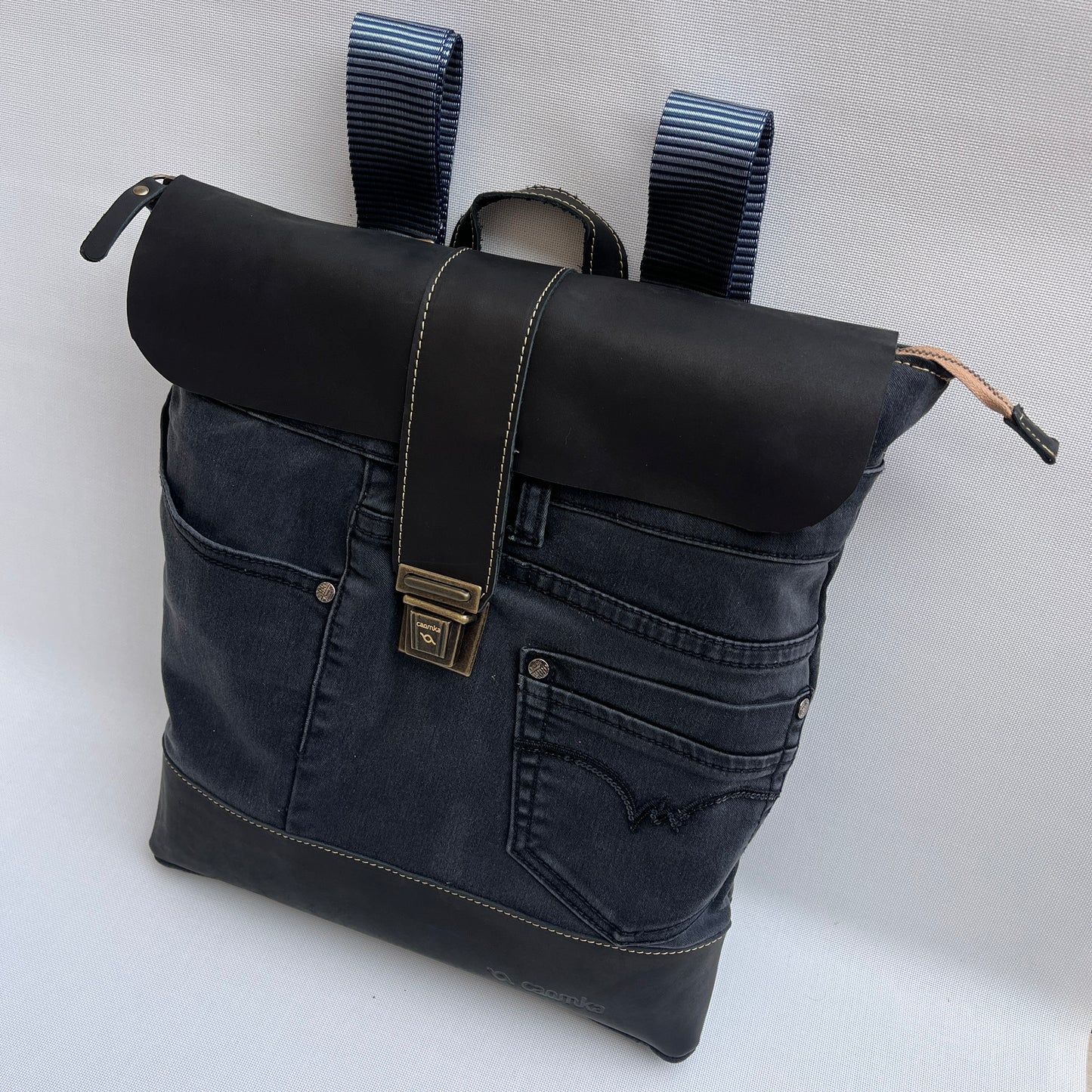 Mochila Top Caomka Recycled ♻️ Jeans · Pieza Única 15244